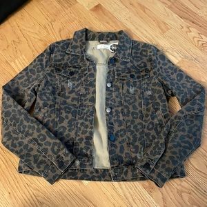 NWT Elan Leopard Jean Jacket